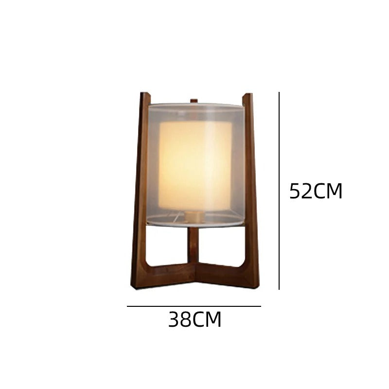 Solid Wood Floor Lamp Nordic Art Simple Modern Lamp Shade