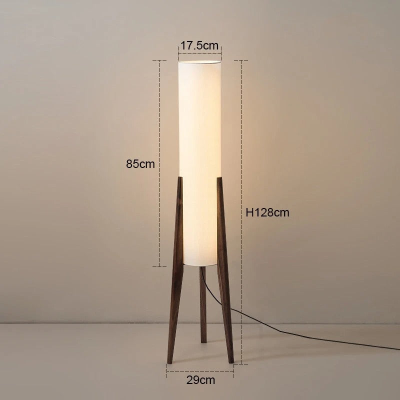 Solid Wood Floor Lamp Nordic Art Simple Modern Lamp Shade