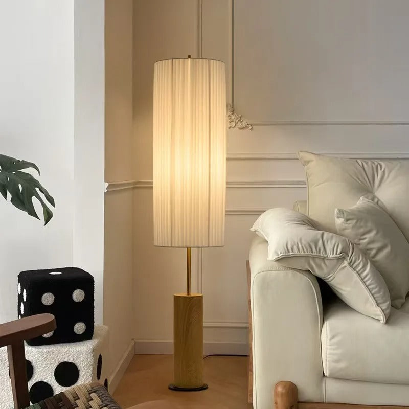 Dorica Floor Lamp Japanese fabric lamp Wabi Sabi Zen Bedroom