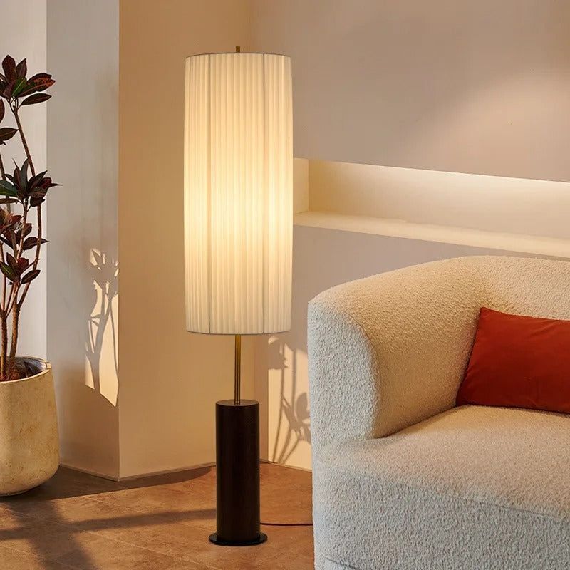 Dorica Floor Lamp Japanese fabric lamp Wabi Sabi Zen Bedroom