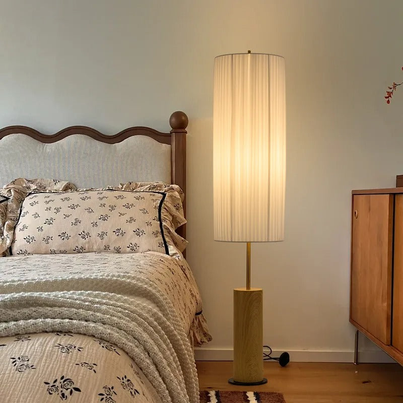 Dorica Floor Lamp Japanese fabric lamp Wabi Sabi Zen Bedroom