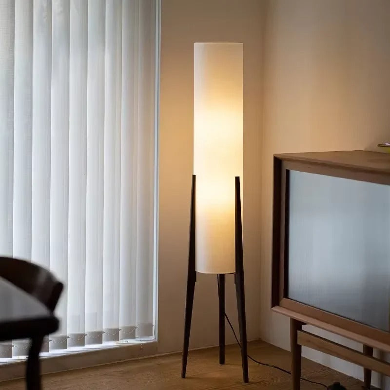 Solid Wood Floor Lamp Nordic Art Simple Modern Lamp Shade