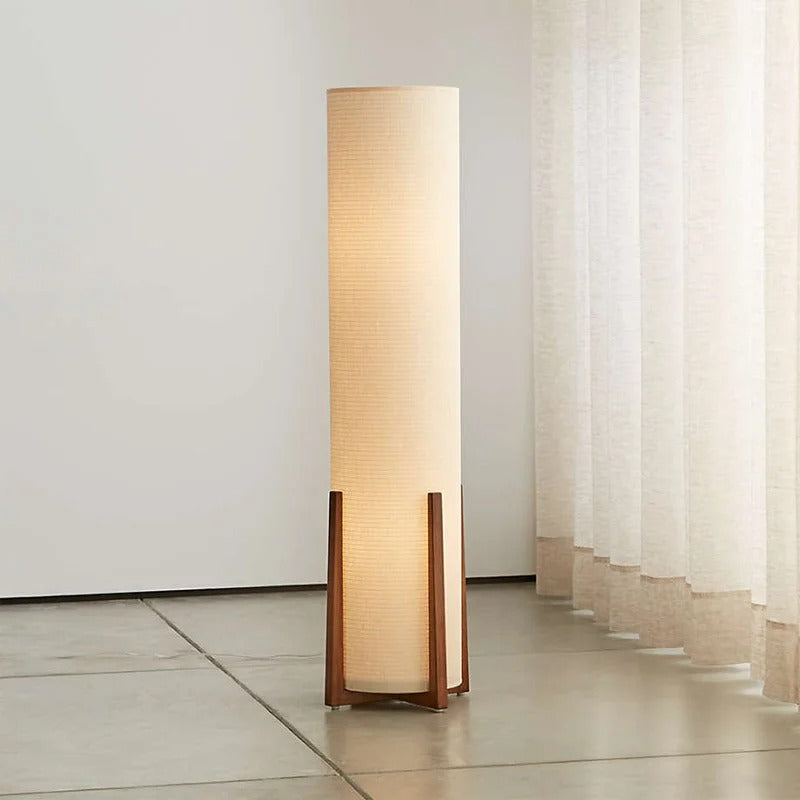 Solid Wood Floor Lamp Nordic Art Simple Modern Lamp Shade