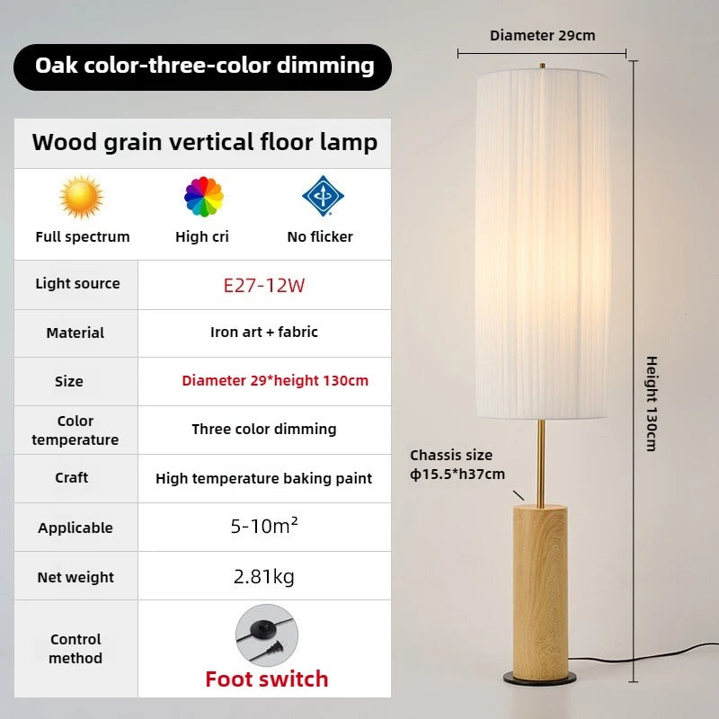 Dorica Floor Lamp Japanese fabric lamp Wabi Sabi Zen Bedroom